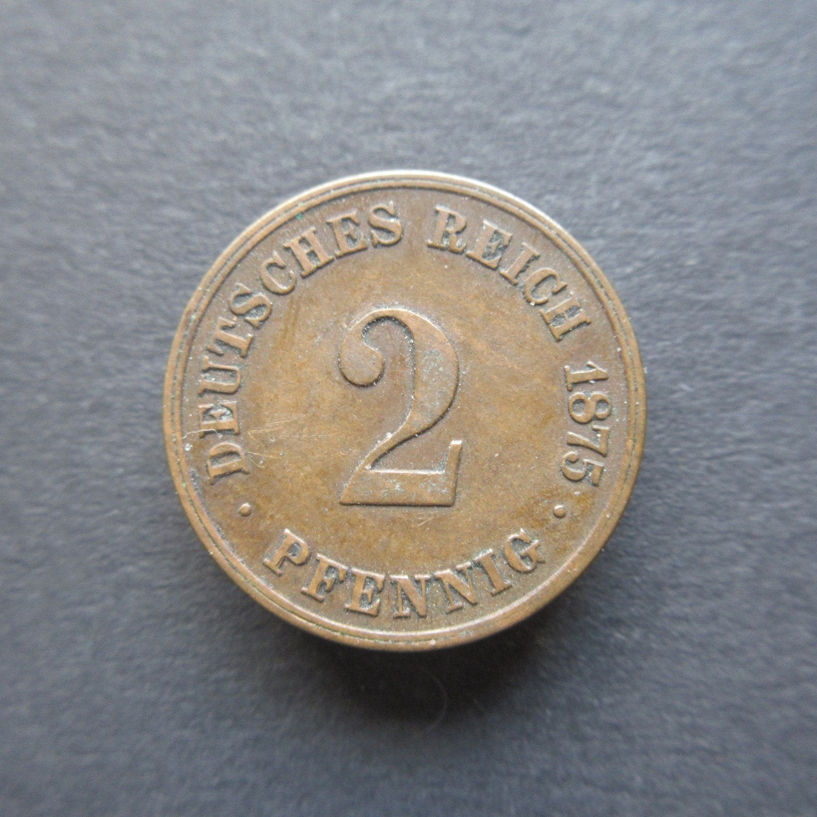 2 Pfennig 1875 C Duitsland km#2, Verzenden, Duitsland, Losse munt