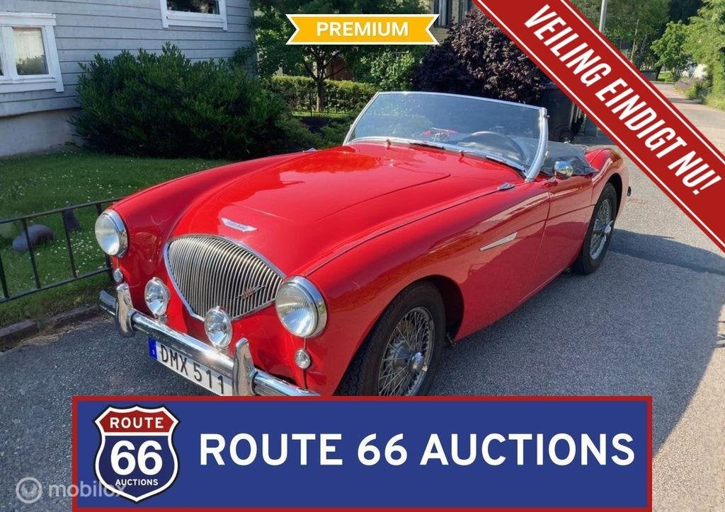 Austin-Healey 100 | 1954 | Route 66 Auctions, Auto's, Oldtimers, Austin, Overige carrosserieën, Zwart, Bedrijf