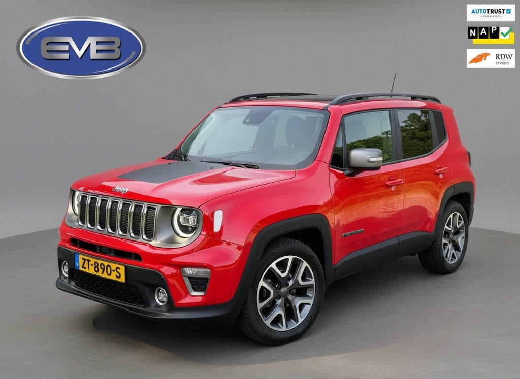 Jeep Renegade 1.0T Limited, panoramadak,lederen interieur,pa, Voorwielaandrijving, Origineel Nederlands, Bedrijf, Handgeschakeld