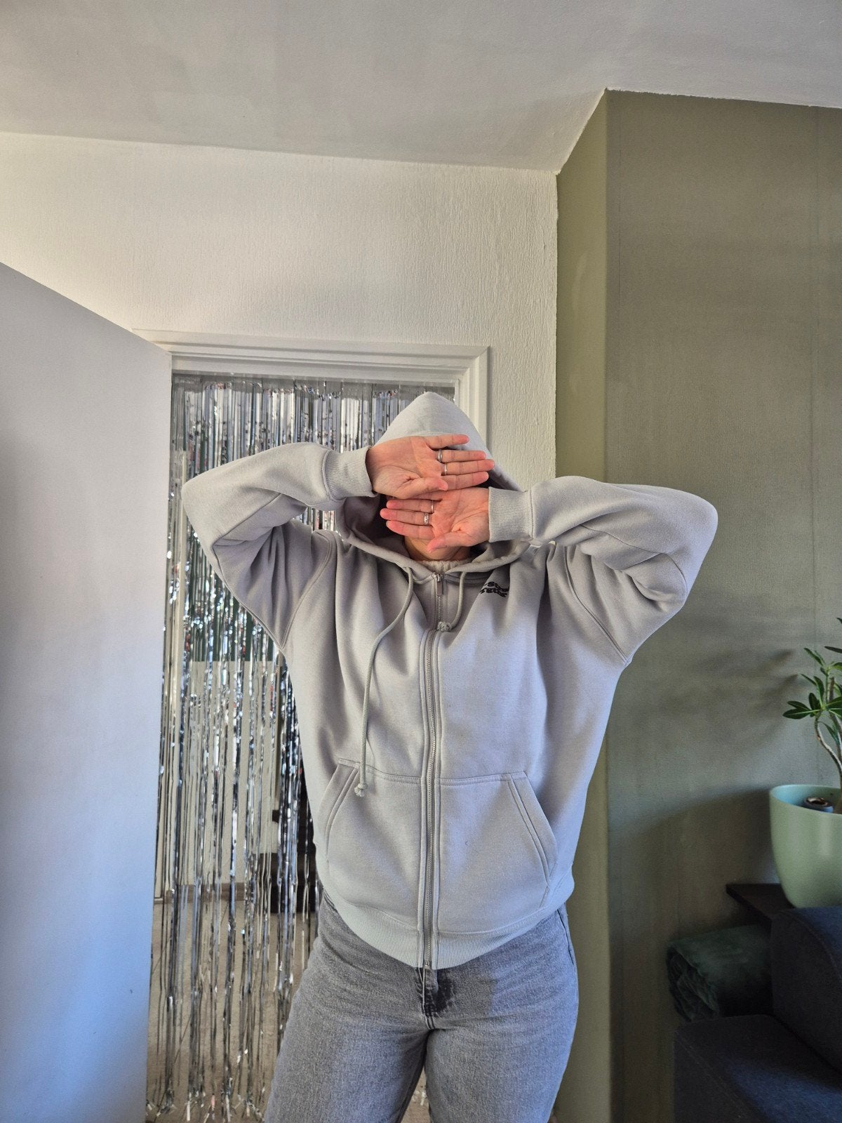 Comfortabele grijze hoodie met rits - Maat XS, Kleding | Dames, Ophalen of Verzenden, Maat 34 (XS) of kleiner, Grijs, FB Sister