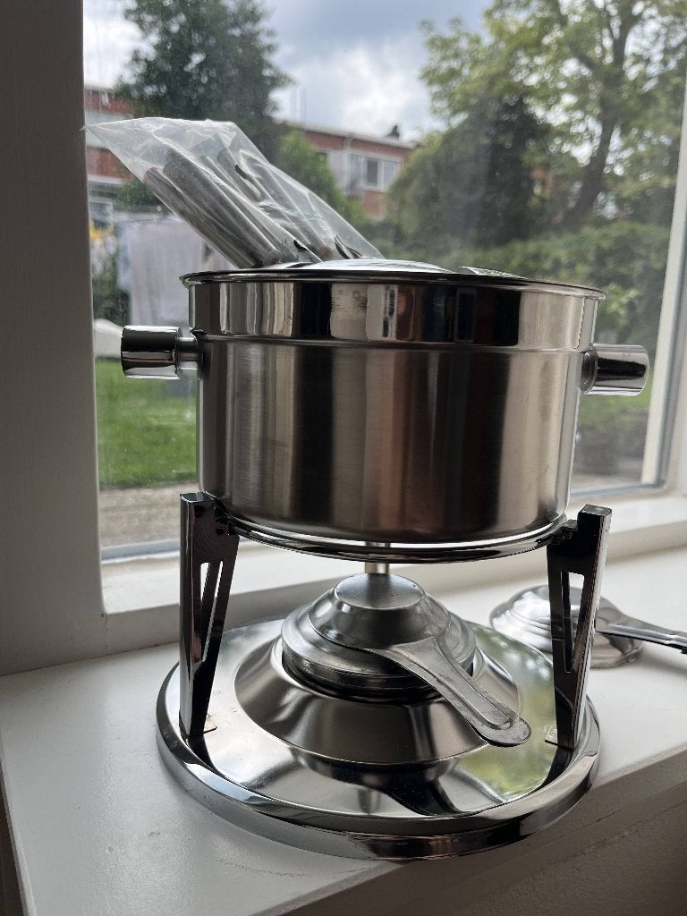 Fondueset, Witgoed en Apparatuur, Fonduesets, Ophalen, Zo goed als nieuw, Brander, Fondueset