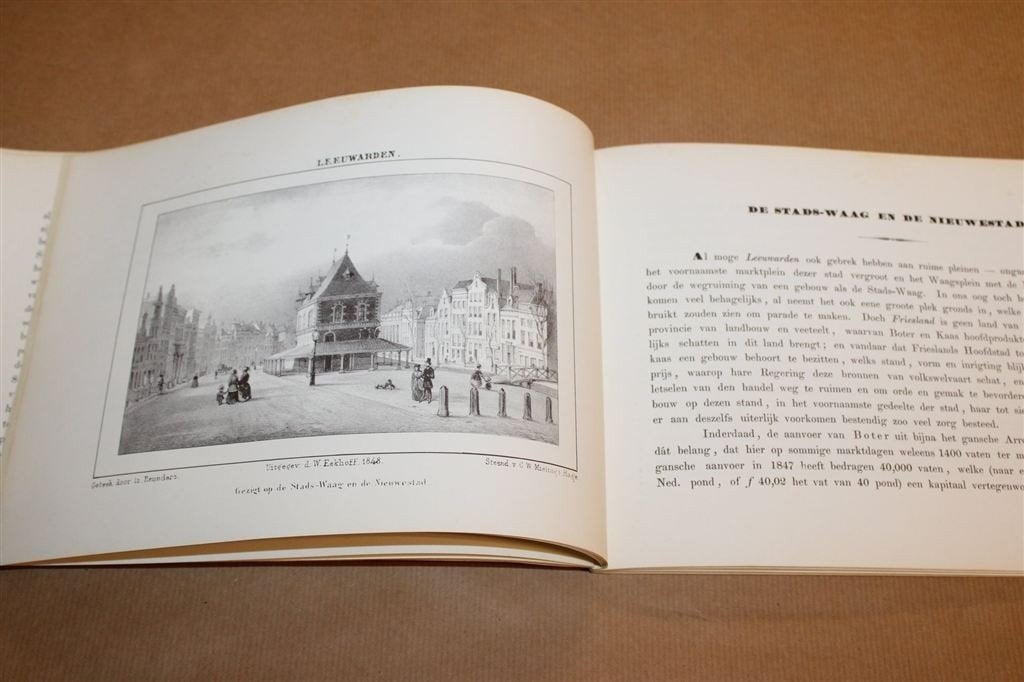 12 Gezigten op Leeuwarden — Prenten uit 1849, Facsimile, Boeken, Ophalen of Verzenden, Gelezen