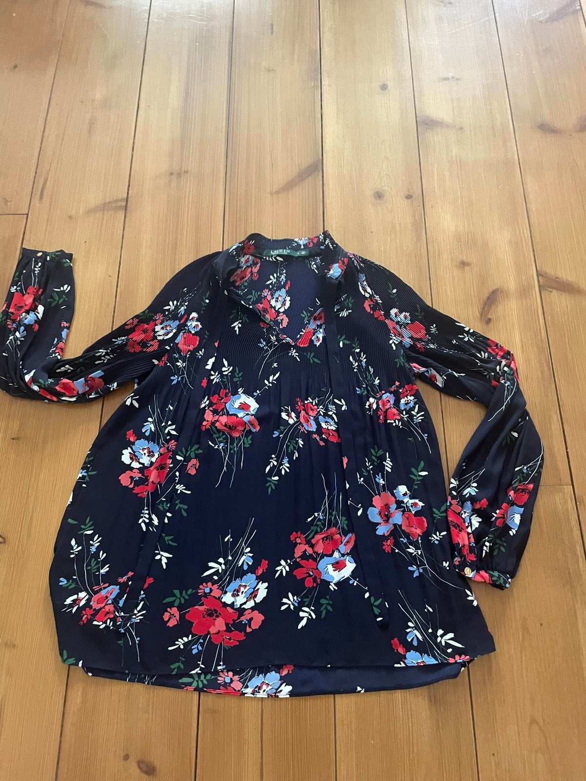 Leuke blauwgekleurde blouse Ralph Lauren, M/L, Ophalen of Verzenden, Zo goed als nieuw, Maat 42/44 (L), Blauw