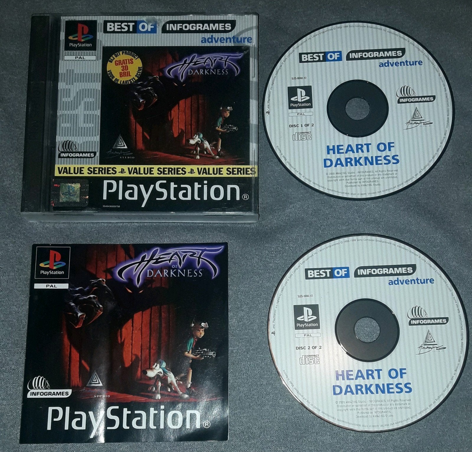 Heart Of Darkness (Ps1) PAL Value Series, 1 speler, Zo goed als nieuw, Vanaf 12 jaar, Ophalen