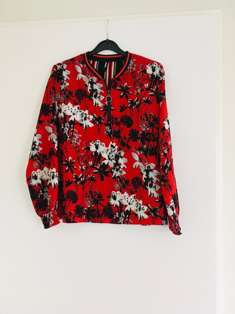 Blouse maat L lange mouw sluiting met rits 17 cm i.g.st., Maat 38/40 (M), Overige kleuren, Ophalen of Verzenden, Eksept
