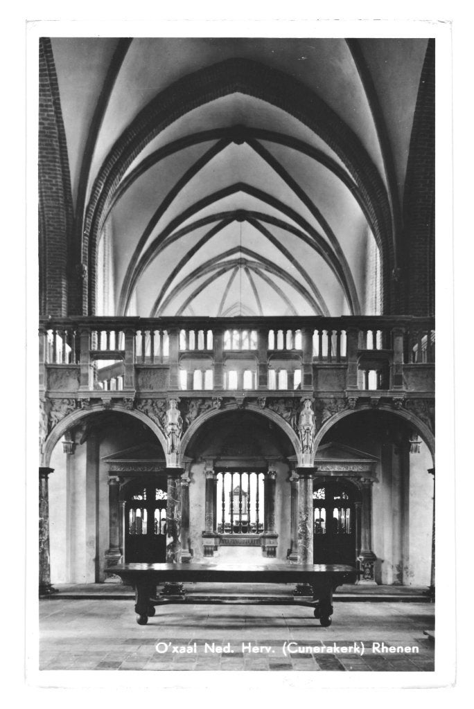 968401	Rhenen	Utr 1955 O'xaal	Ned Herv kerk	Cunerakerk, Ophalen of Verzenden, 1940 tot 1960, Ongelopen, Utrecht