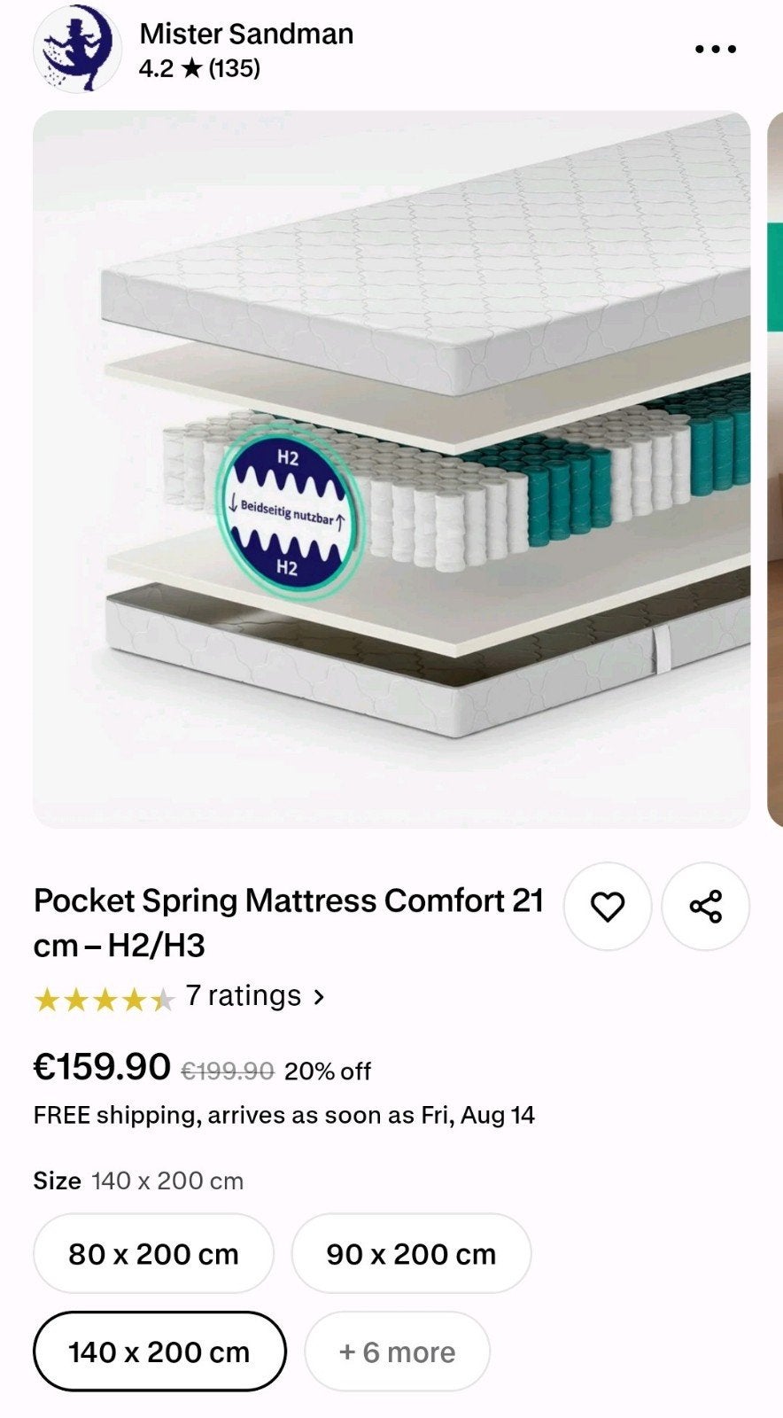 140x200 cm Bed and mattress, Ophalen, Tweepersoons, 140 cm, Zo goed als nieuw