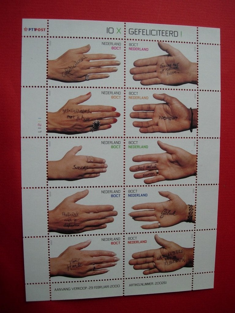 NL Nederland blok felicitatiezegels 2000, Verzenden, Na 1940, Postfris