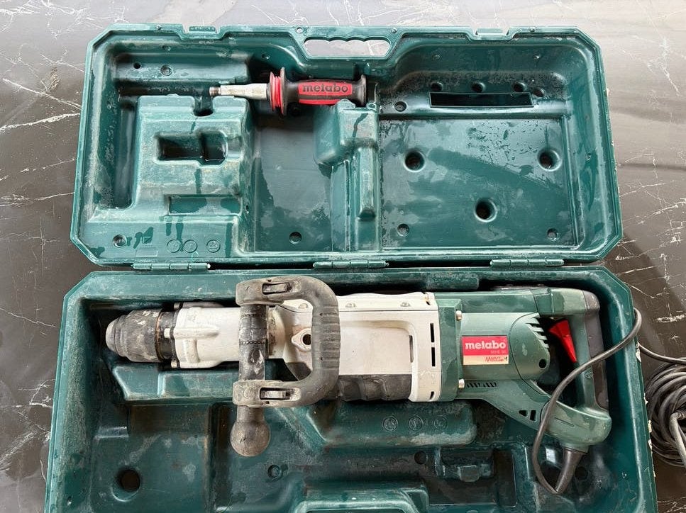 Metabo MHE 96 zware Breekhamer met accessoires, Ophalen of Verzenden, Gebruikt, 600 watt of meer, Boor- en/of Breekhamer