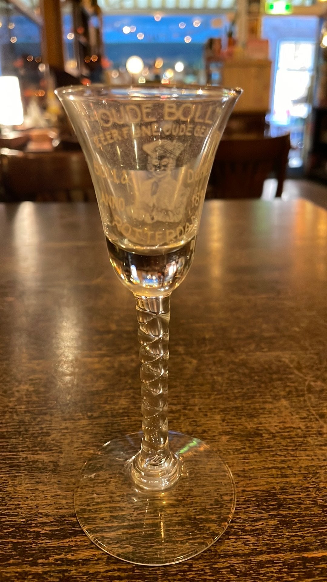 Oud jenever glaasje Oude Boll van Boll & Dunlop Rotterdam, Verzamelen, Ophalen of Verzenden, Zo goed als nieuw, Overige typen