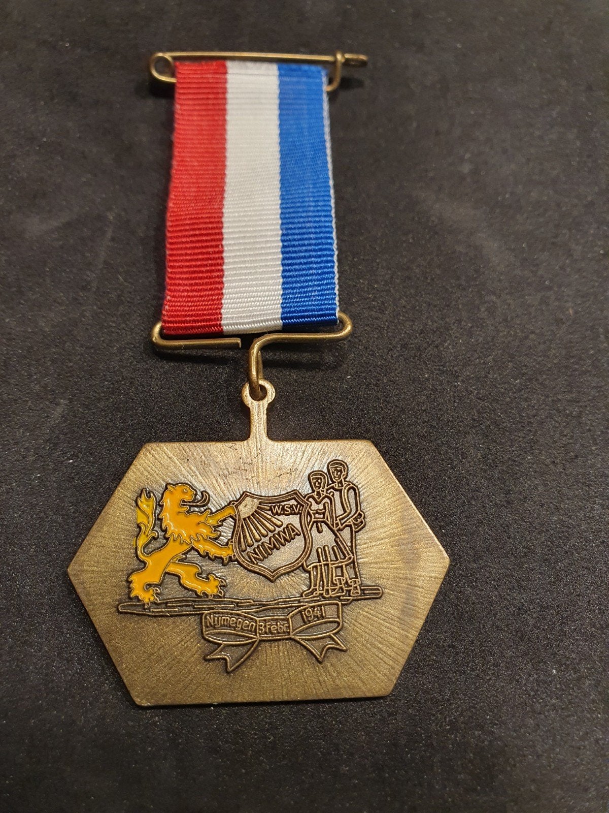 Historische WSV NIMWA Nijmegen 1941 Medaille, Ophalen of Verzenden, Brons, Nederland