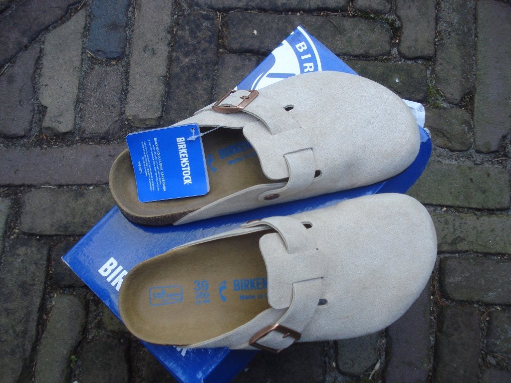 BIRKENSTOCK BOSTON BEIGE 39 NIEUW GRATIS VERZENDING PER POST