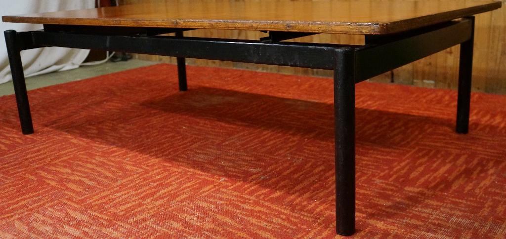 Formica Industriel Retro buisframe Bijzettafeltje Salontafel, Ophalen, Gebruikt, 100 tot 150 cm, Vintage Retro sixties zeventies Design Formica Brocante Art