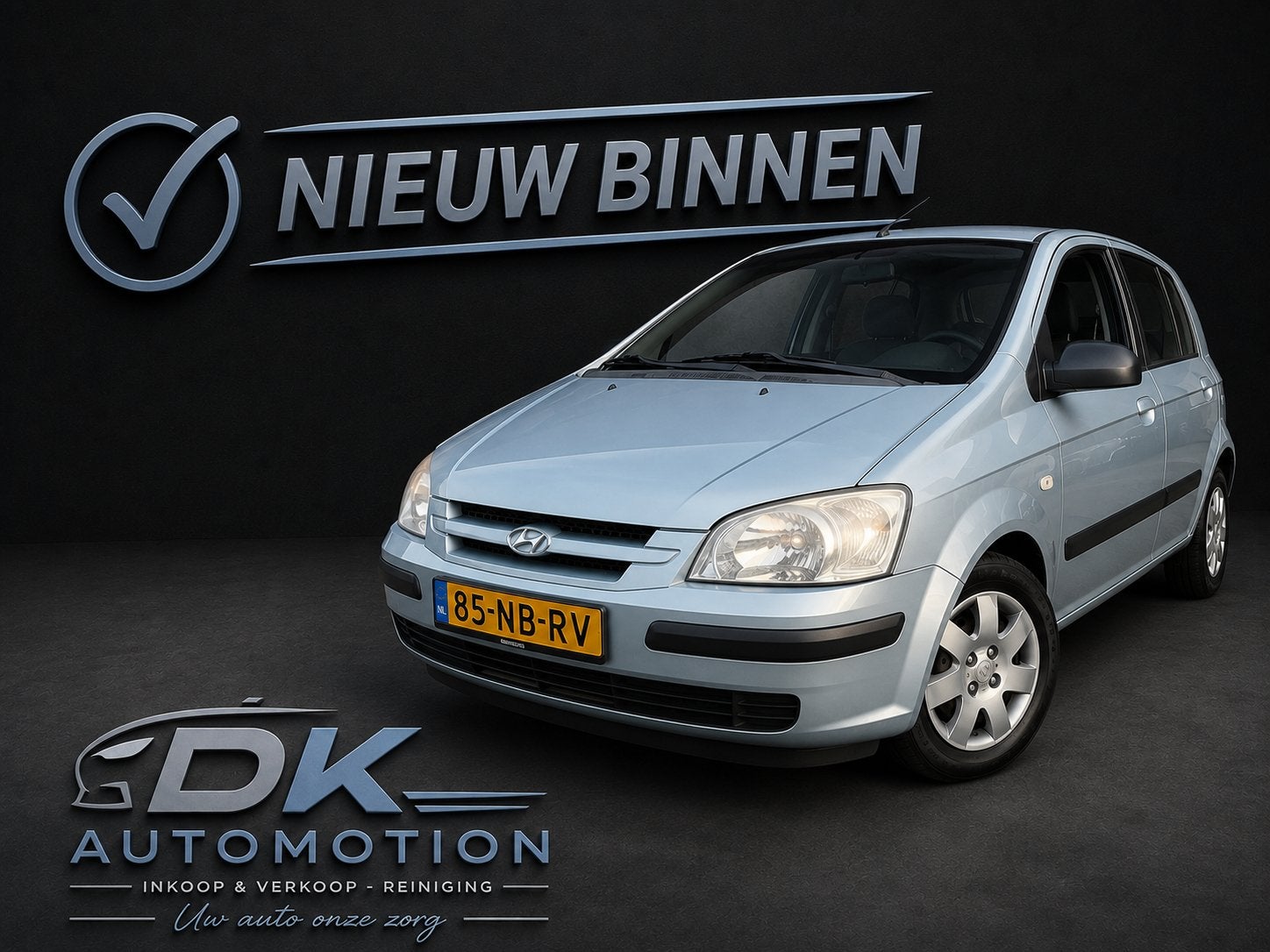 Hyundai Getz 1.3 5DRS 2003 Blauw NAP, Auto's, Hyundai, Voorwielaandrijving, 40 €/maand, 4 cilinders, Blauw