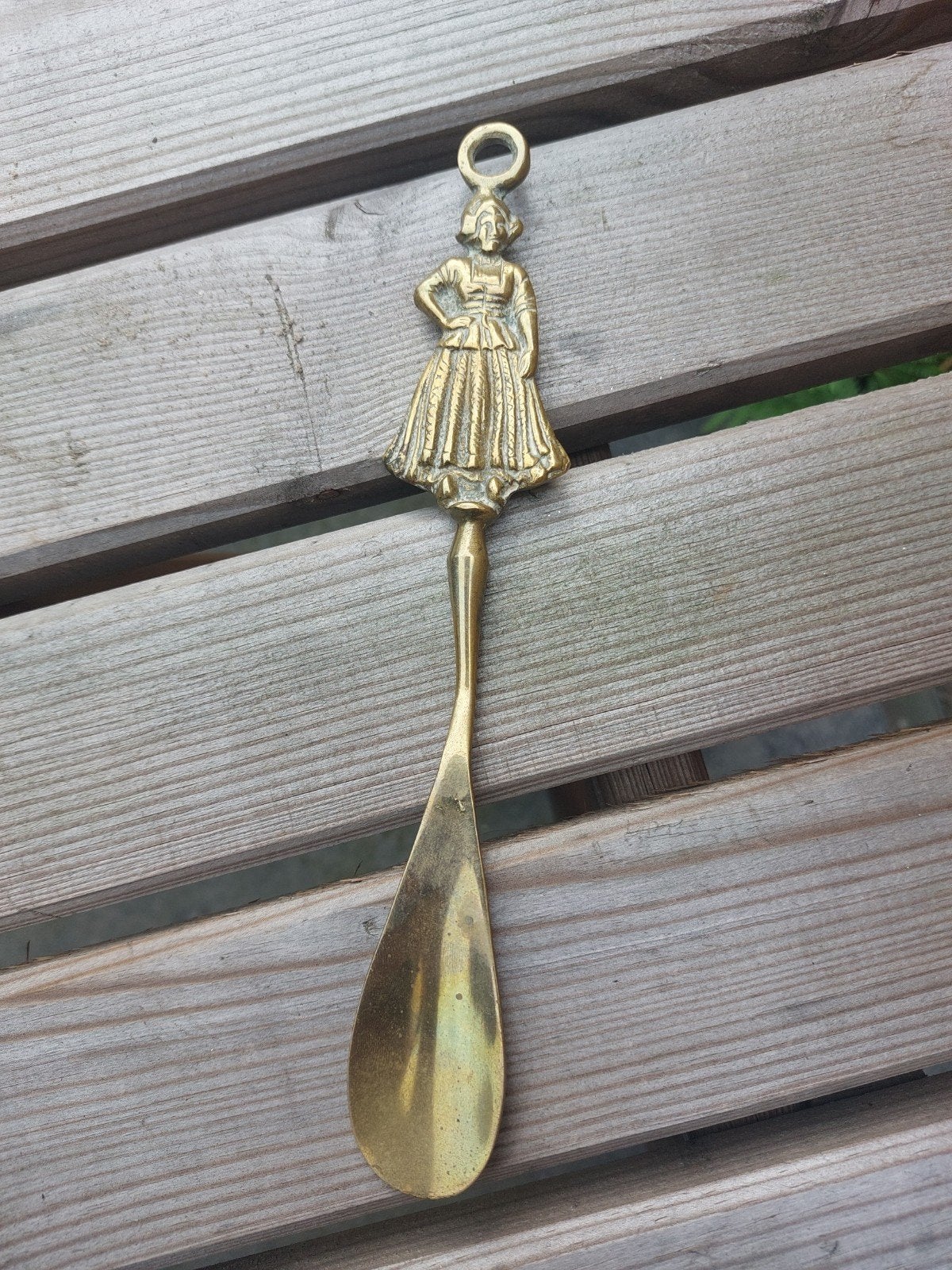 Messing schoenlepel 1950/1960 retro vintage, Ophalen of Verzenden, Gebruikt