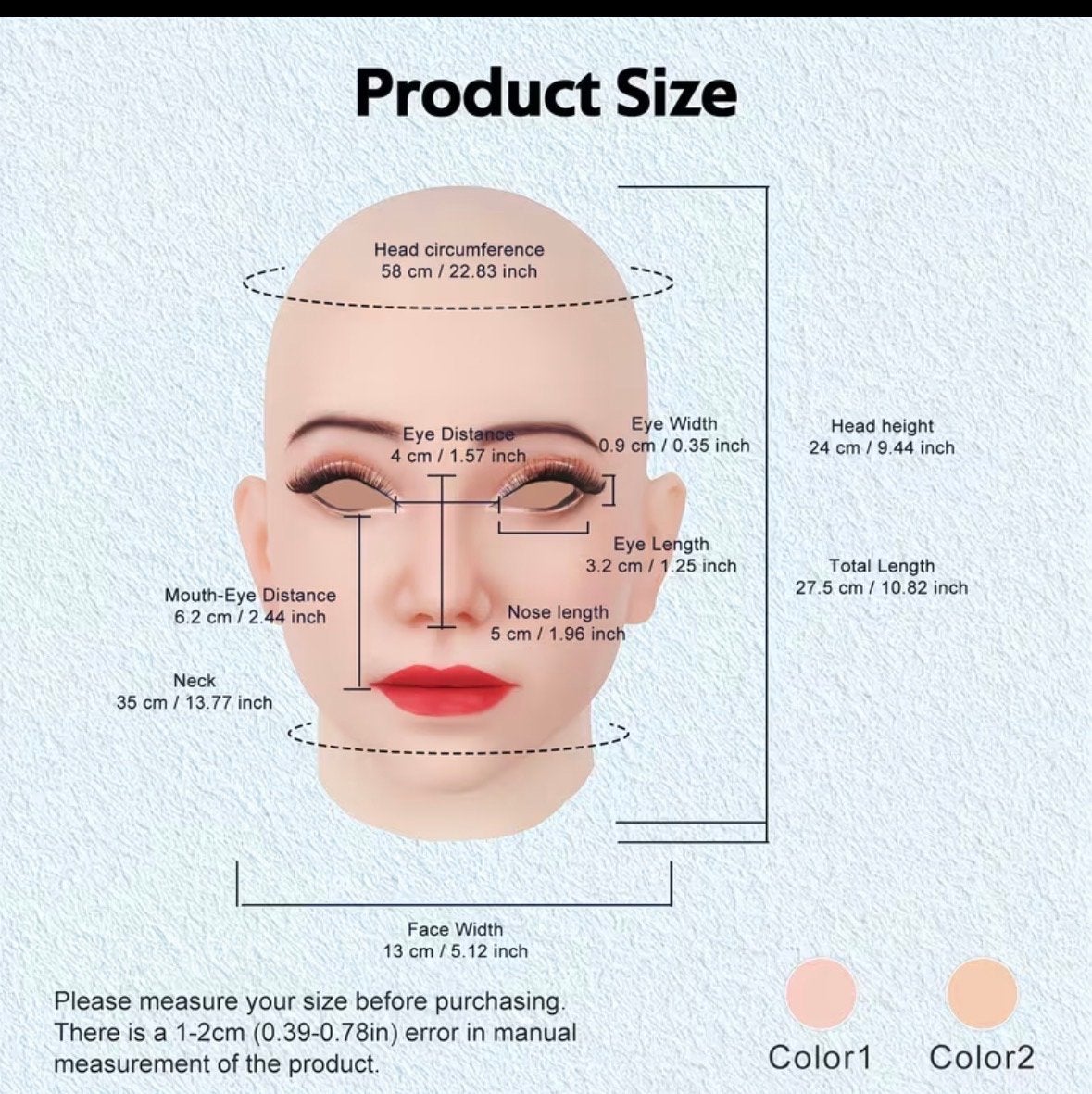 Realistisch siliconen masker met make-up, Info@yarspa.nl, Nieuw, Ophalen of Verzenden, Info@yarspa.nl