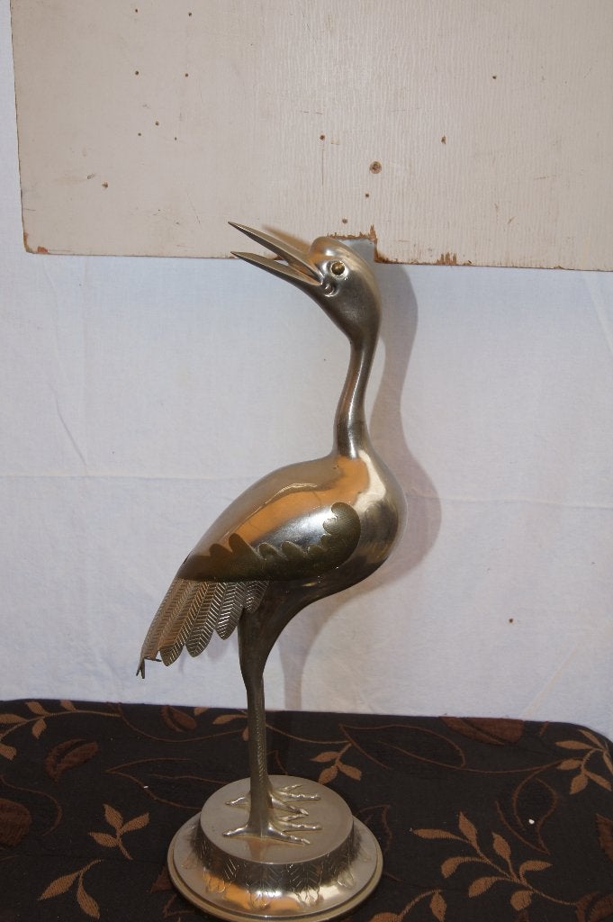 Kraanvogel ( Metaal, Ophalen of Verzenden, Metaal, Beeld