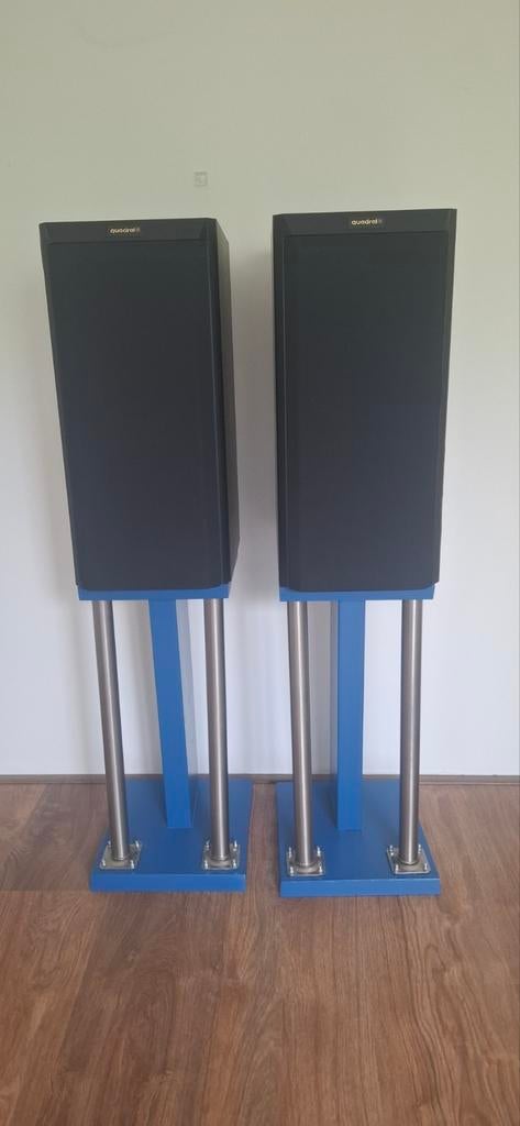 Quadral Merin Mk III luidsprekers met standaards, Overige merken, Gebruikt, Ophalen of Verzenden, 60 tot 120 watt