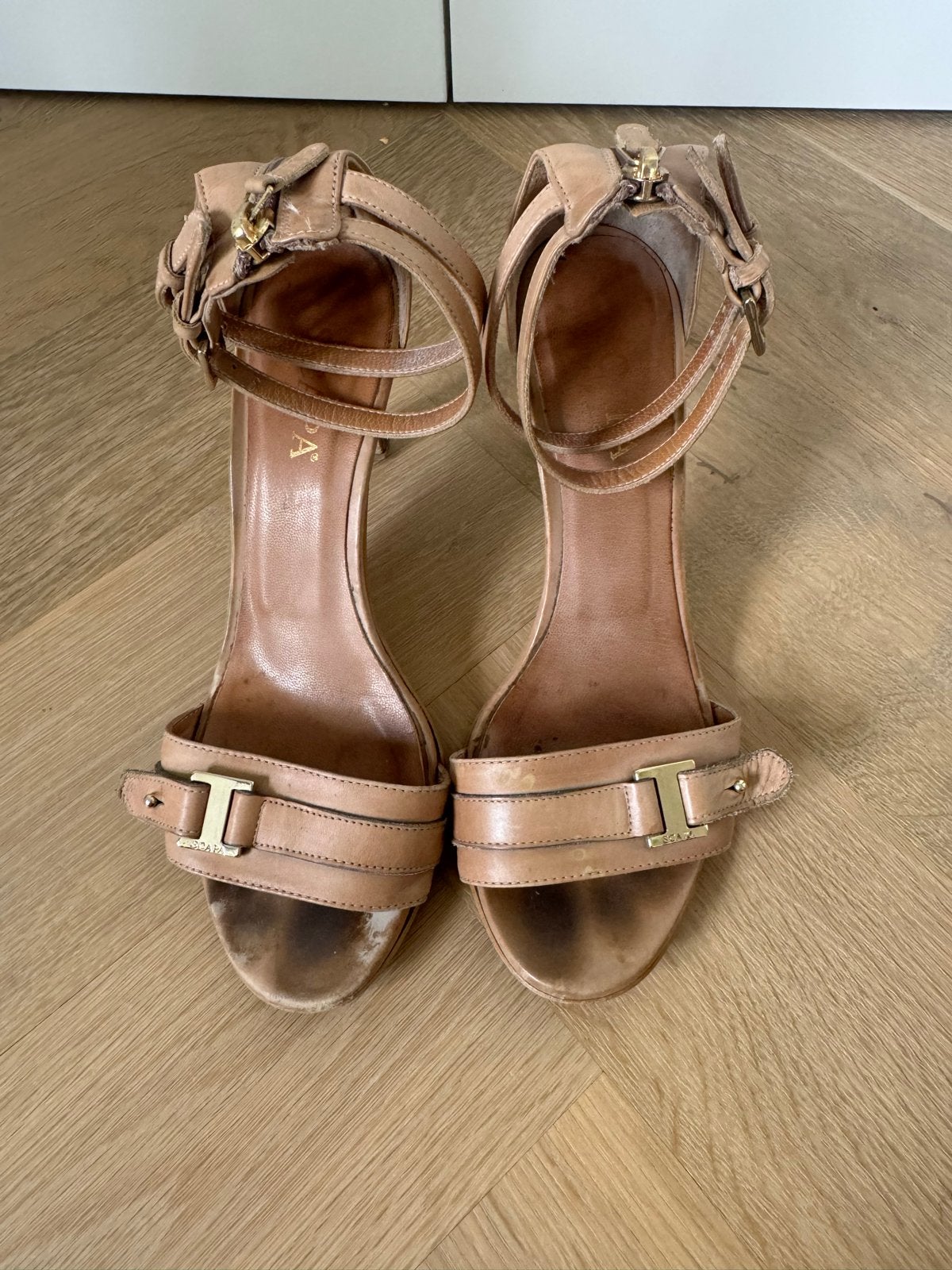 Scapa leren hakken maat 38 cognac camel, Kleding | Dames, Pumps, Beige, Ophalen of Verzenden, Gedragen