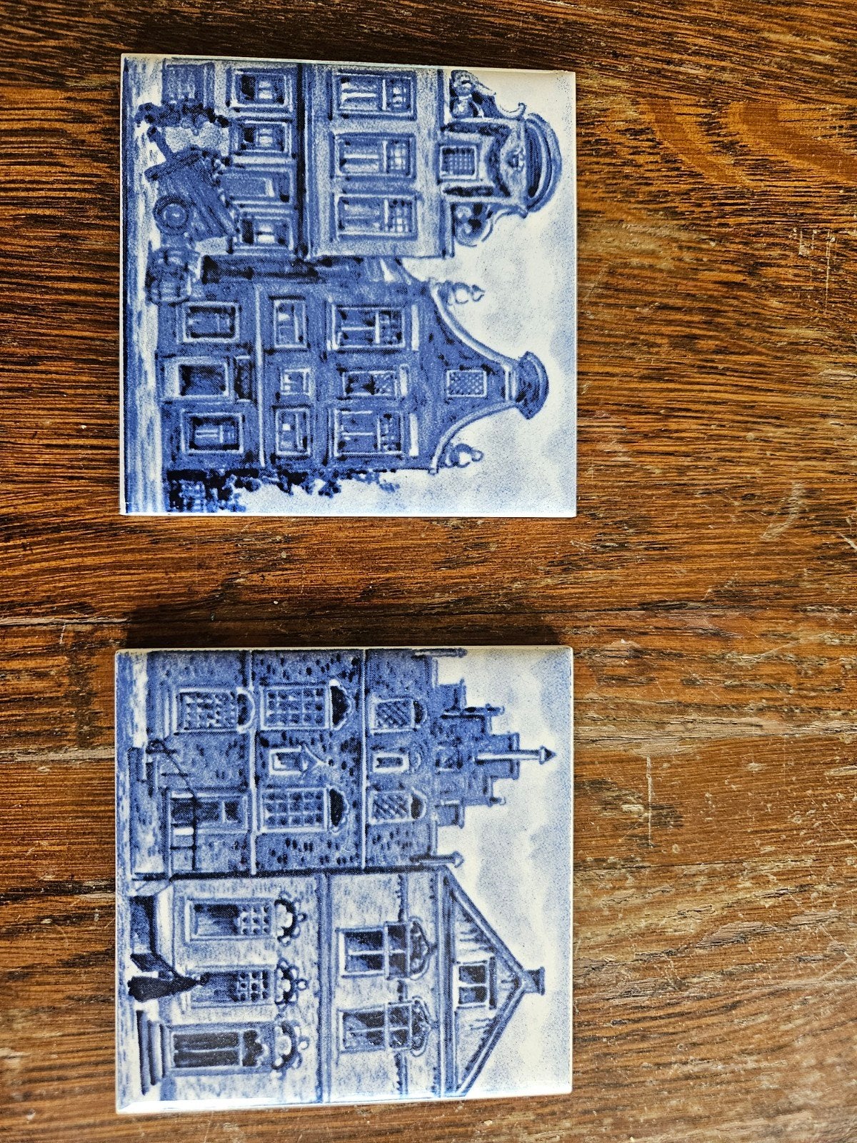 2 KLM Business Class Delfts Blauw huisjes, Ophalen of Verzenden