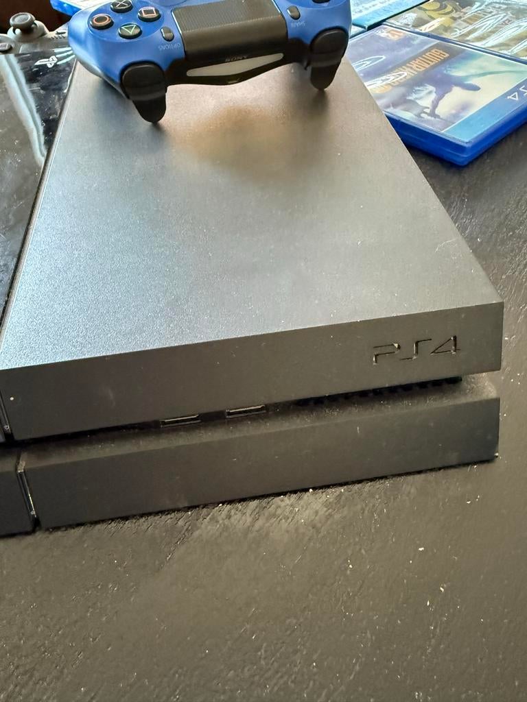 PlayStation 4 (PS4) met 2 controllers en 12 games, Met 2 controllers, Ophalen of Verzenden, Original, 500 GB