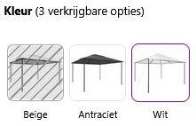 Paviljoen 3x3, partytent prieel 3 x 3 m antraciet GRTS BZRGD, Verzenden, Minder dan 4 meter, Nieuw, Nvt