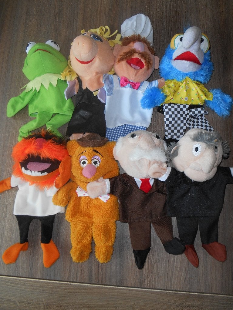 Muppet handpoppen Muppets AH Jim Henson 8 stuks, Overige merken, Overige karakters, Overige typen, Ophalen of Verzenden