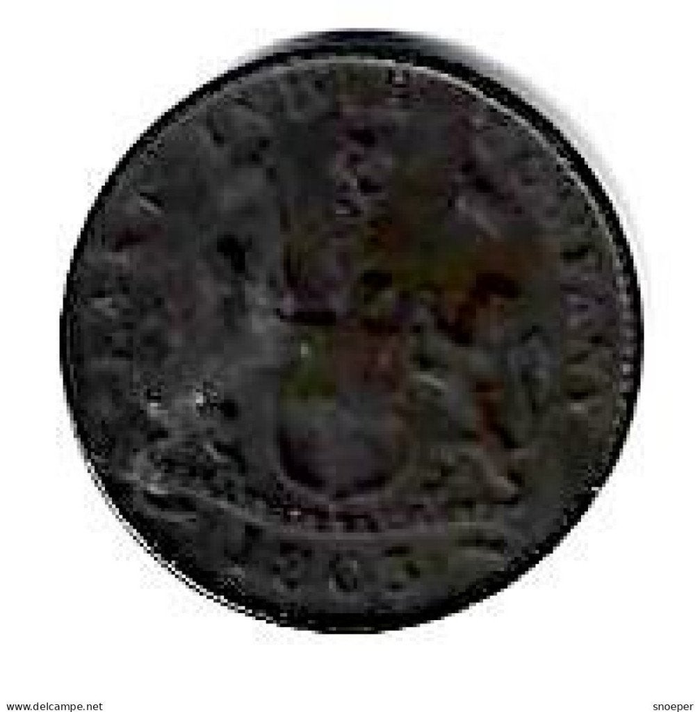 britisch india madras 5 cash 1803 km 316 vf+, Verzenden, Midden-Oosten, Losse munt
