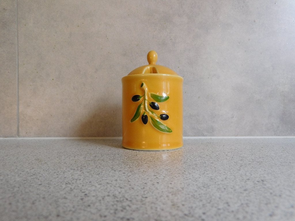 Suikerpot 10x10,5 cm. d' Olives Revol France, Overige merken, Keramiek, Overige typen, Ophalen of Verzenden