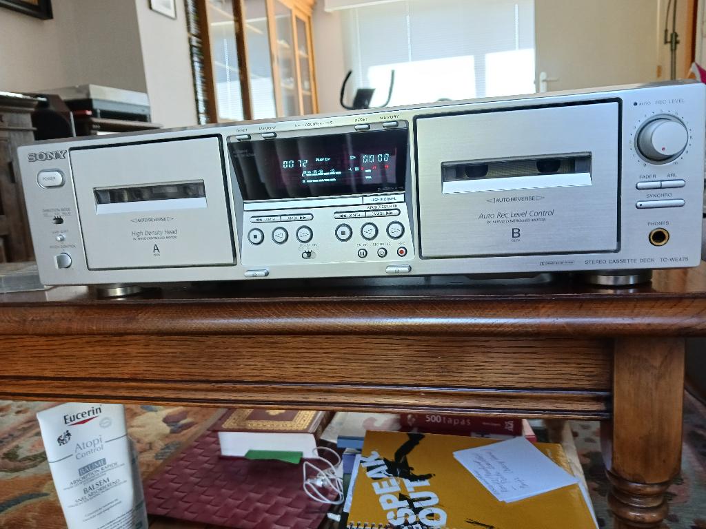 Sony TC-WE 475 Double Cassette Deck, Ophalen, Dubbel, Sony, Tiptoetsen