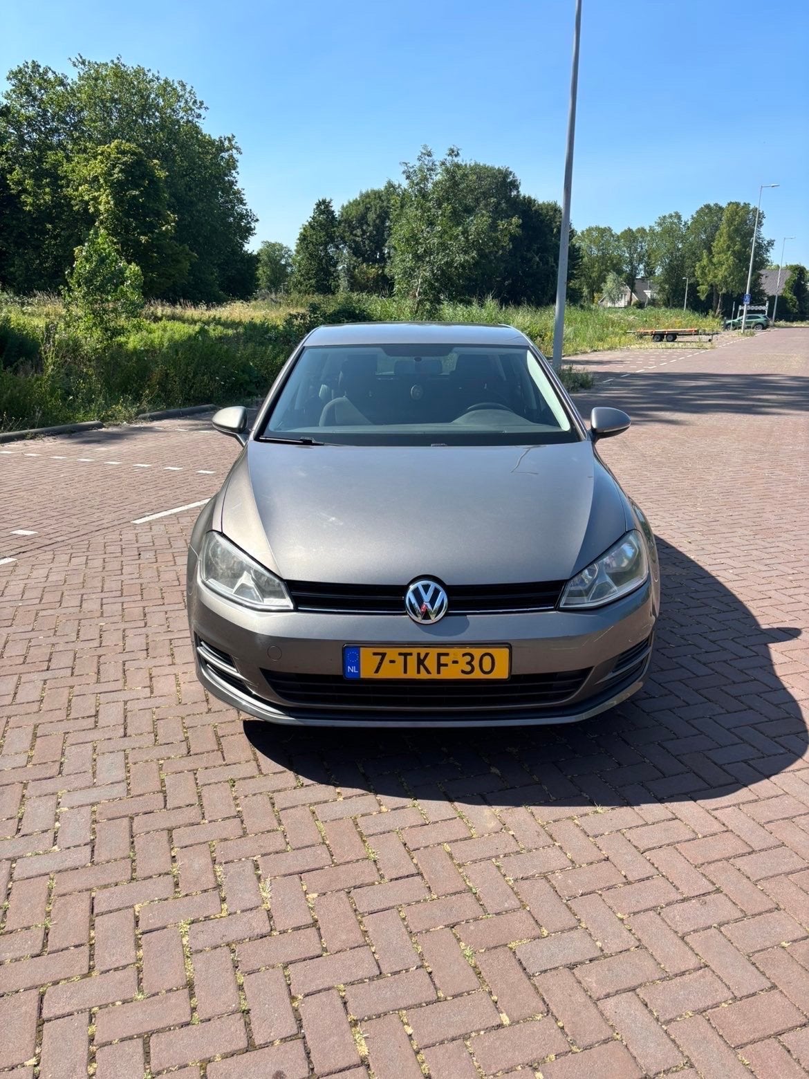 Volkswagen Golf 7 1.2 TSI 2014 Goud Bruin | Scherpe Prijs., Voorwielaandrijving, Euro 5, Stof, Zwart