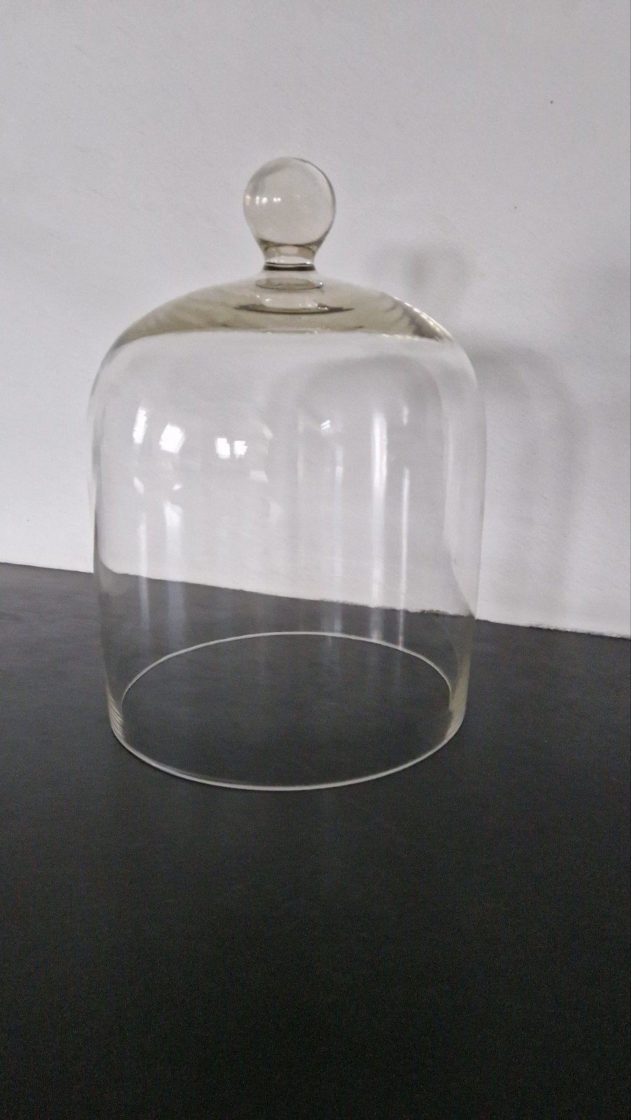 Glazen stolp met knop - 18cm doorsnede - diverse maten, Glas, Ophalen of Verzenden, Zo goed als nieuw, 18 cm