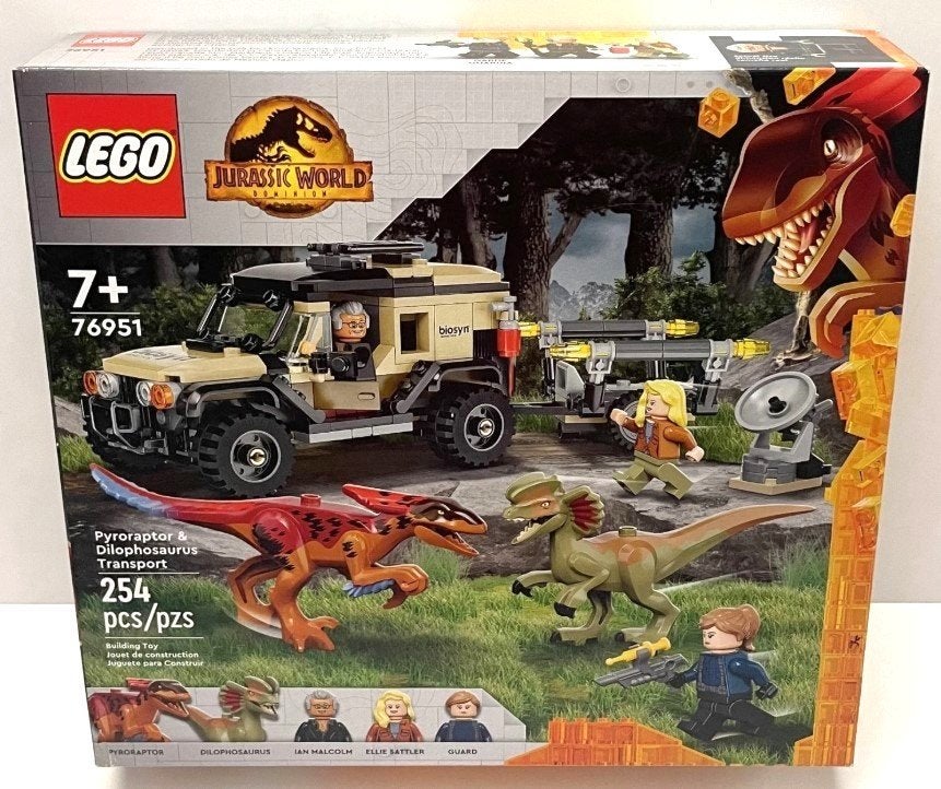 Lego Jurassic World 76951 Pyroraptor&Dilophosaurus transport, Inclusief instructies, Jurassic World, Lego, Ophalen of Verzenden