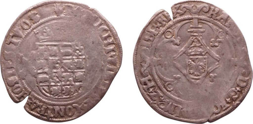 Stuiver 1506 tot 1555, Brabant Antwerpen (Karel V), Postzegels en Munten, Verzenden, Zilver, Losse munt, Zilver