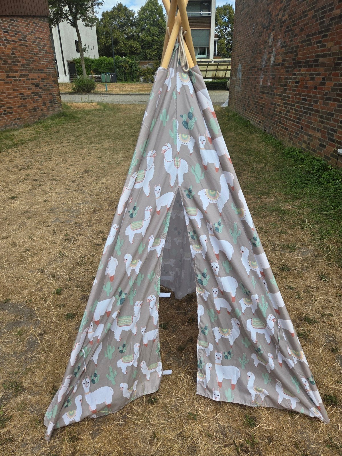Leuke kinder tipi tent met lama print, Ophalen