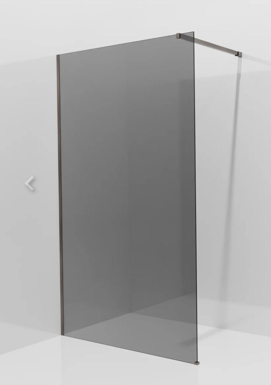 NIEUWE Douchewand profiel met muursteun GUNMETAL, Ophalen, Nieuw, Douche