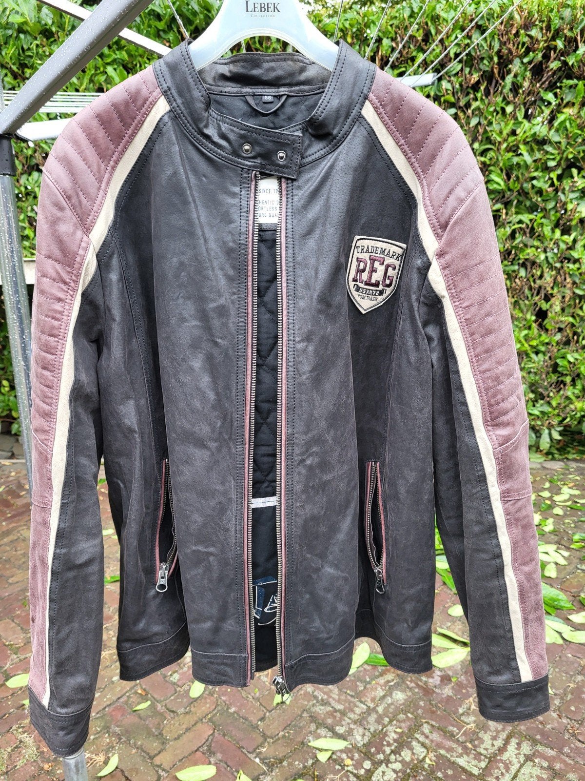 motor jas leder maat 56., Motoren, Kleding | Motorkleding, Heren, Jas | leer, Ophalen of Verzenden, Tredemark reg tom tailor.