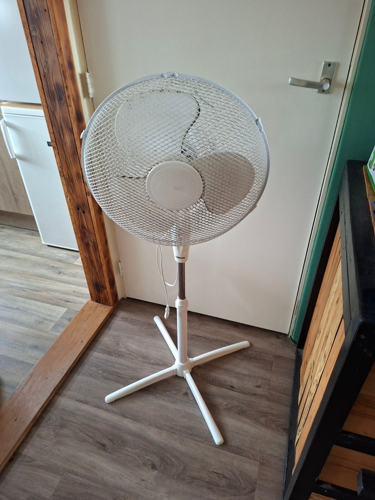 Witte statiefventilator met 3 standen, Witgoed en Apparatuur, Ophalen, Gebruikt, Statiefventilator