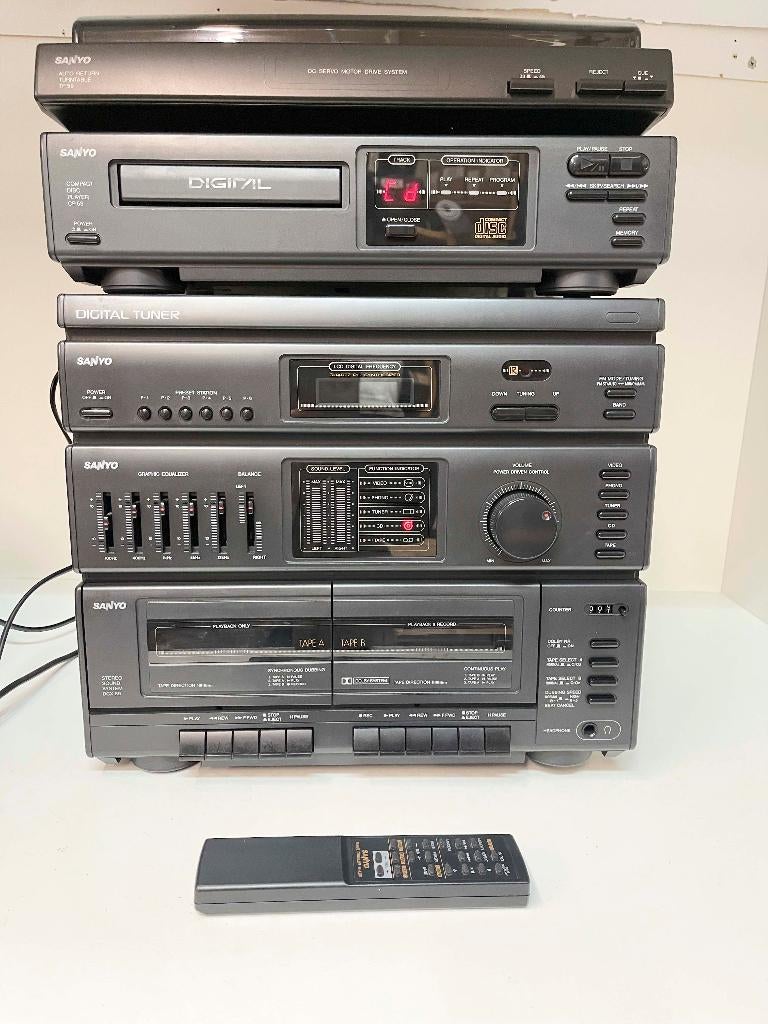 SANYO DCX59+CP59+TP59 hifi set (gedeeltelijk defect), Overige merken, N, Cassettedeck, Ophalen of Verzenden