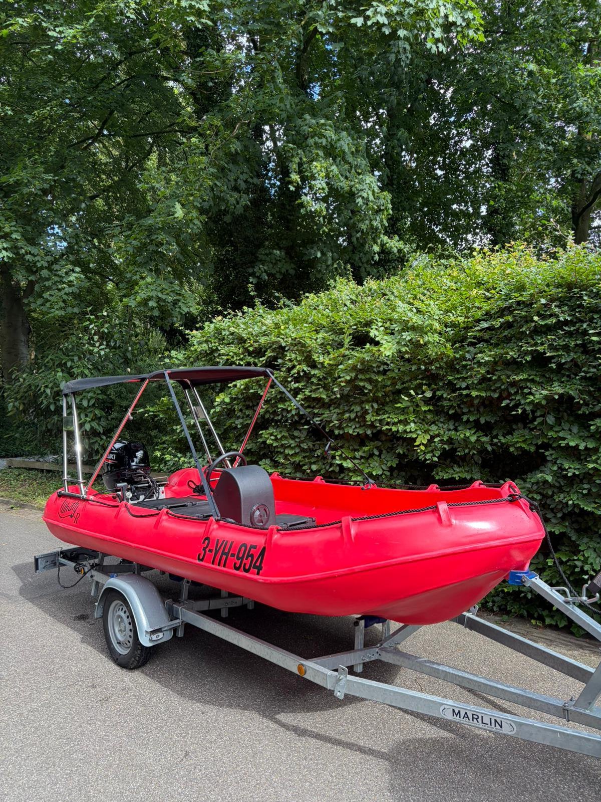 Zeer nette Whaly 435R met 30pk Suzuki powertrim en trailer, Watersport en Boten, Ophalen, Viertaktmotor, Zo goed als nieuw, Minder dan 70 pk