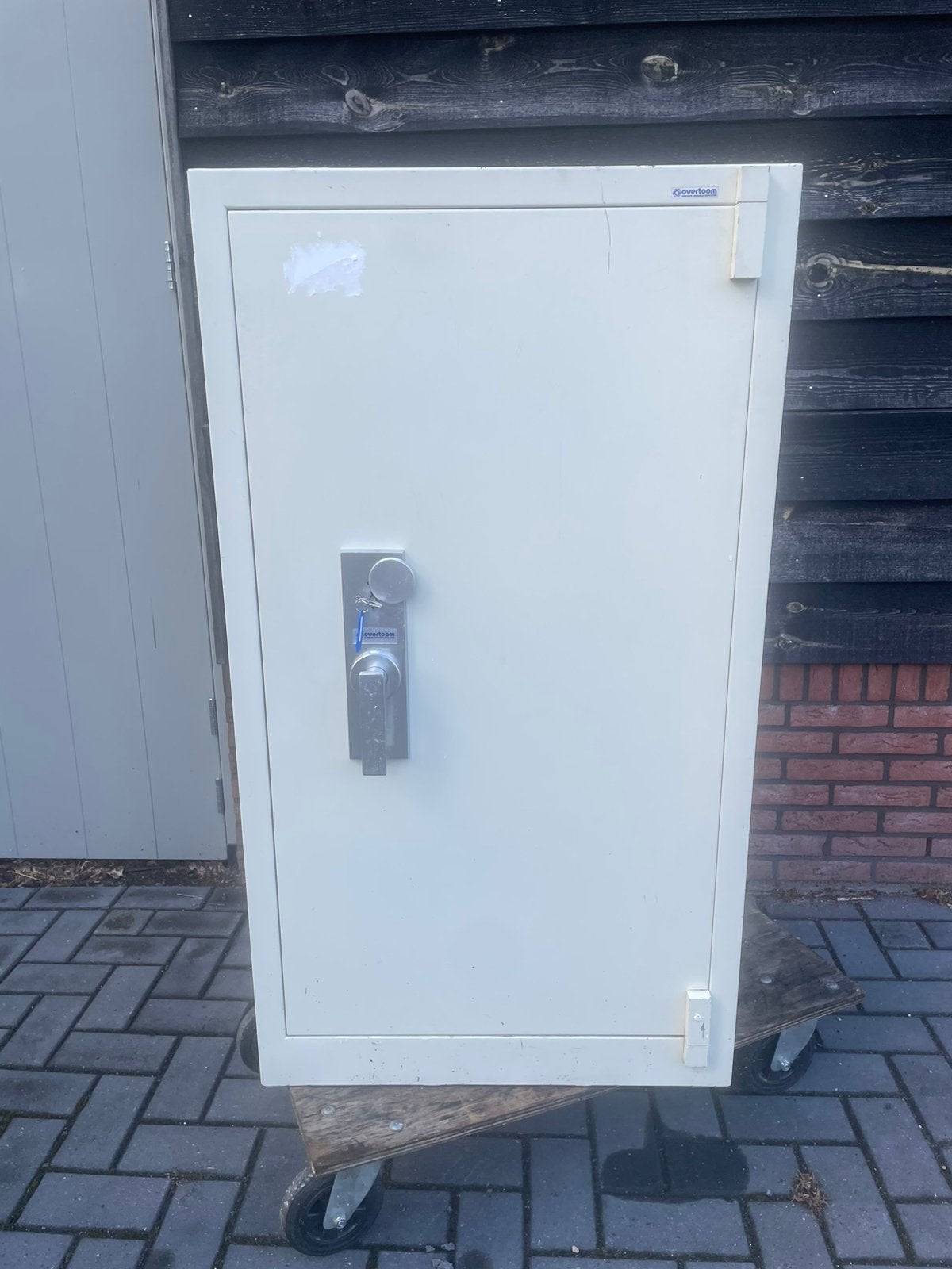 Metalen archiefkast Overtoom, Huis en Inrichting, Kasten | Roldeurkasten en Archiefkasten, Ophalen, Gebruikt, 25 tot 50 cm, Met slot