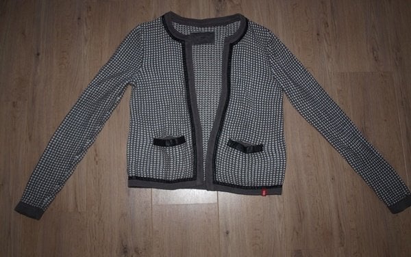 Grijs Wit Gehaakt Jasje EDC by Esprit (L), Maat 42/44 (L), Ophalen of Verzenden, Jasje, Grijs