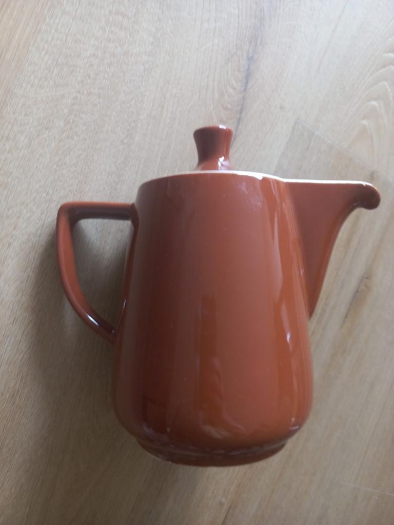 Vintage cafetière of koffiepot chocoladebruin, Antiek en Kunst, Ophalen of Verzenden