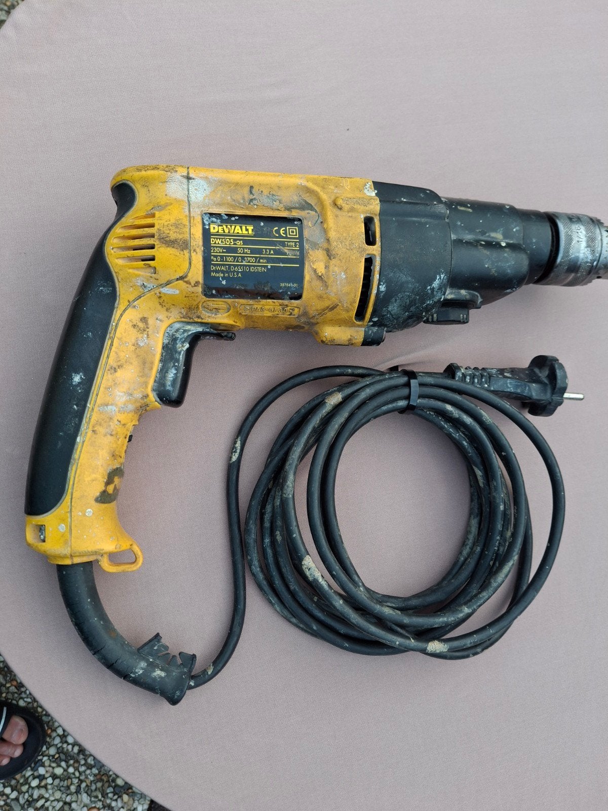 DeWalt DW505-QS Klopboormachine - Gebruikt maar Krachtig, Variabele snelheid, Ophalen, Boormachine, Gebruikt