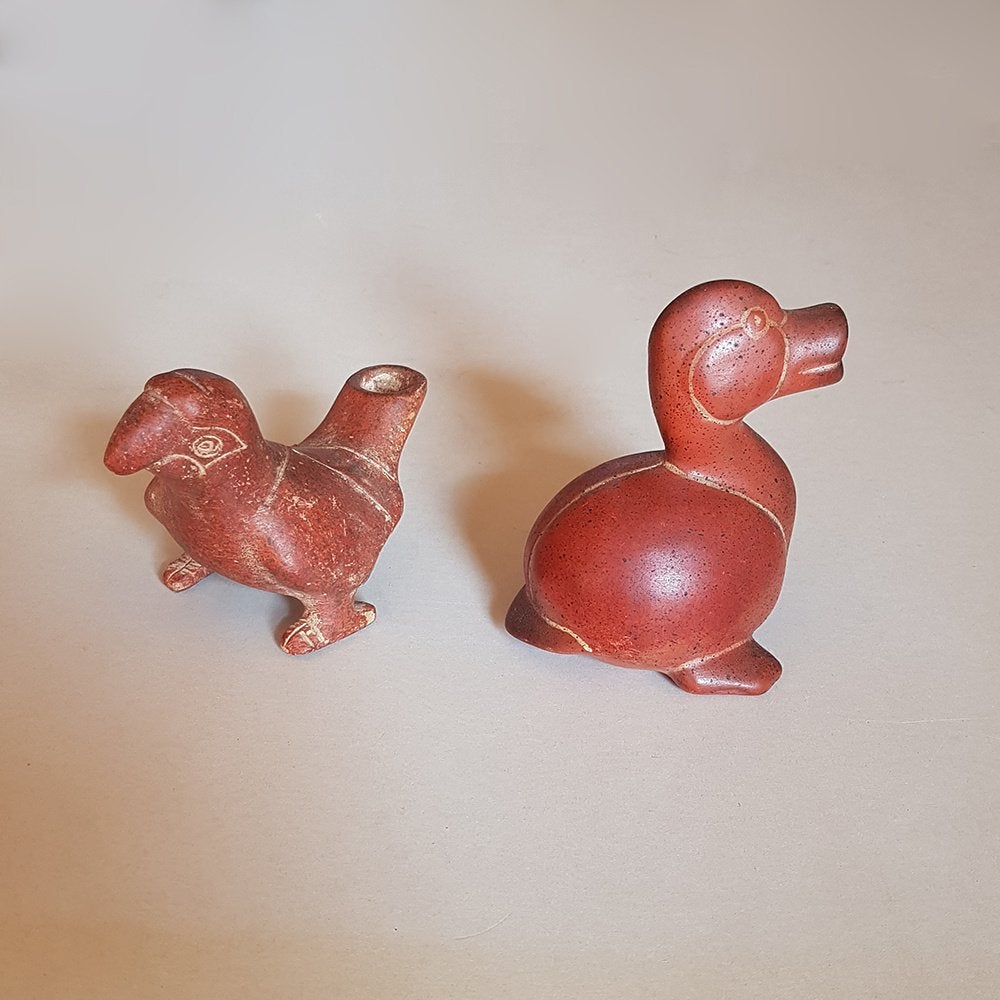 Vintage Kolima aardewerk eend + vogel, Ophalen of Verzenden