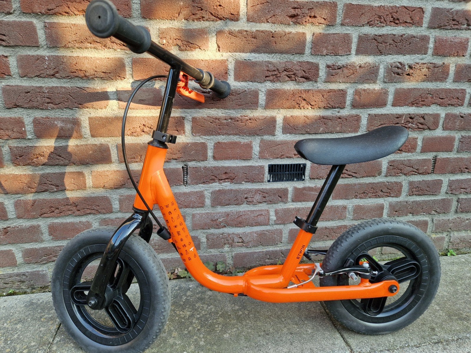 RunRide 500 loopfiets 10 inch met rem - Oranje, Kinderen en Baby's, Ophalen of Verzenden