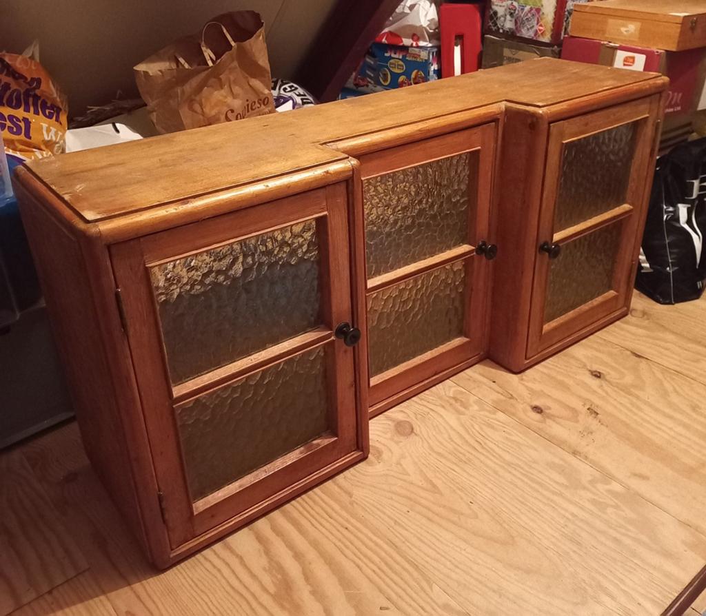 Oud keukenkastje. Zeer uniek uit jaren '30/'40.Lees en kijk, Huis en Inrichting, Ophalen, 25 tot 50 cm, Glas