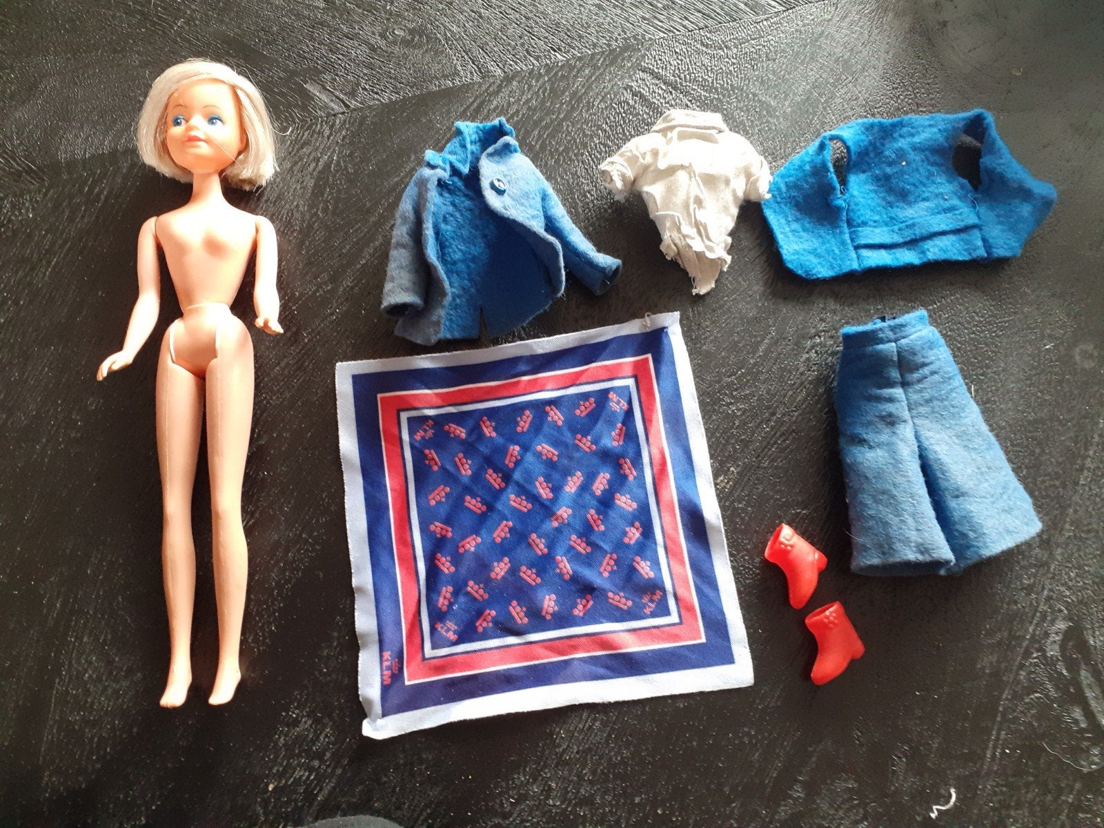 Daisy Mary Quant popje KLM jaren 70, Verzamelen, Poppen, Ophalen of Verzenden, Gebruikt, Pop