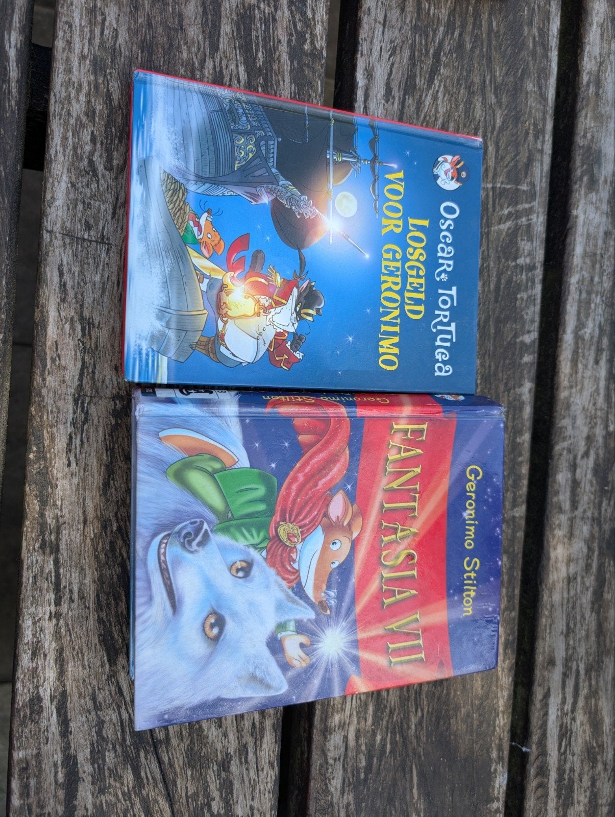 Geronimo Stilton 2x: Fantasia VII & Losgeld voor Geronimo, Ophalen of Verzenden, Zo goed als nieuw, Geronimo Stilton, Fictie algemeen
