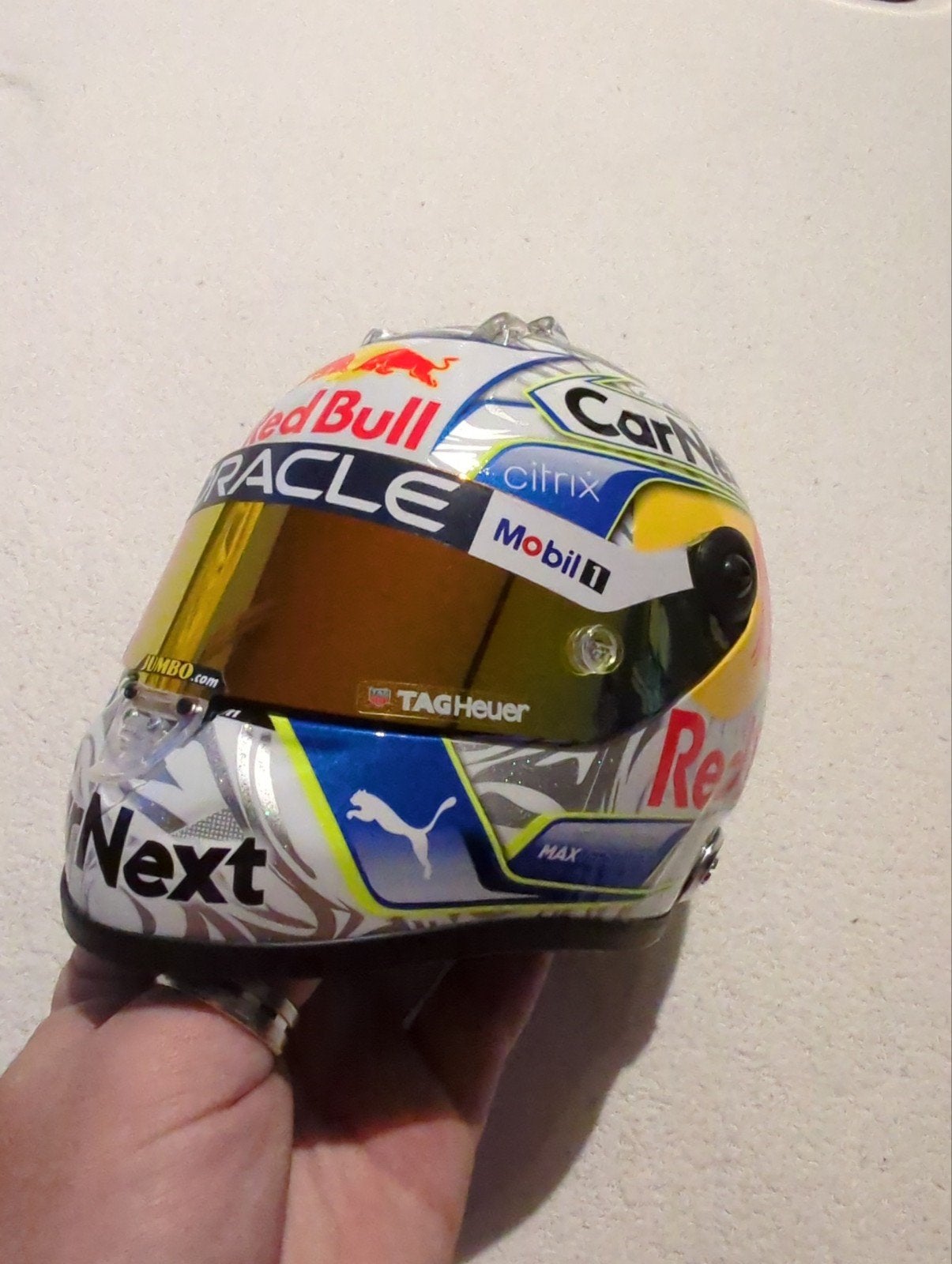 Max Verstappen helm schaalmodel 1:2 Styrian GP 2022, Ophalen of Verzenden, Nieuw, Overige typen